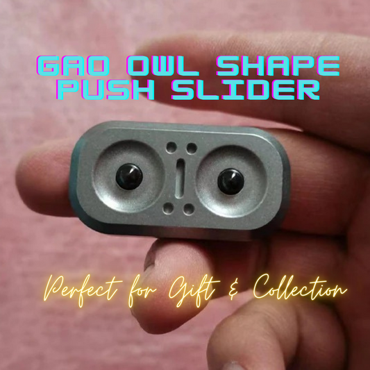 Gao Owl Shape Push Spin Slider | Stainless Steel Owl Shape Push Slider | Gao Stainless Steel Push Spin Flick Haptic Slider for Gift & Collection