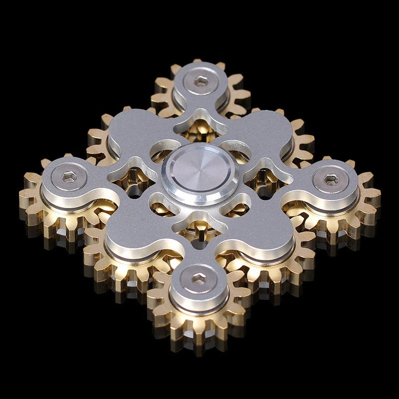 Four_Nine Gears Linkage fingertip | Metal Gyro Gear Chain Spinner | EDC Hand Gear Spinner Fidget for Gift, Fun, Stress Relief & Collection