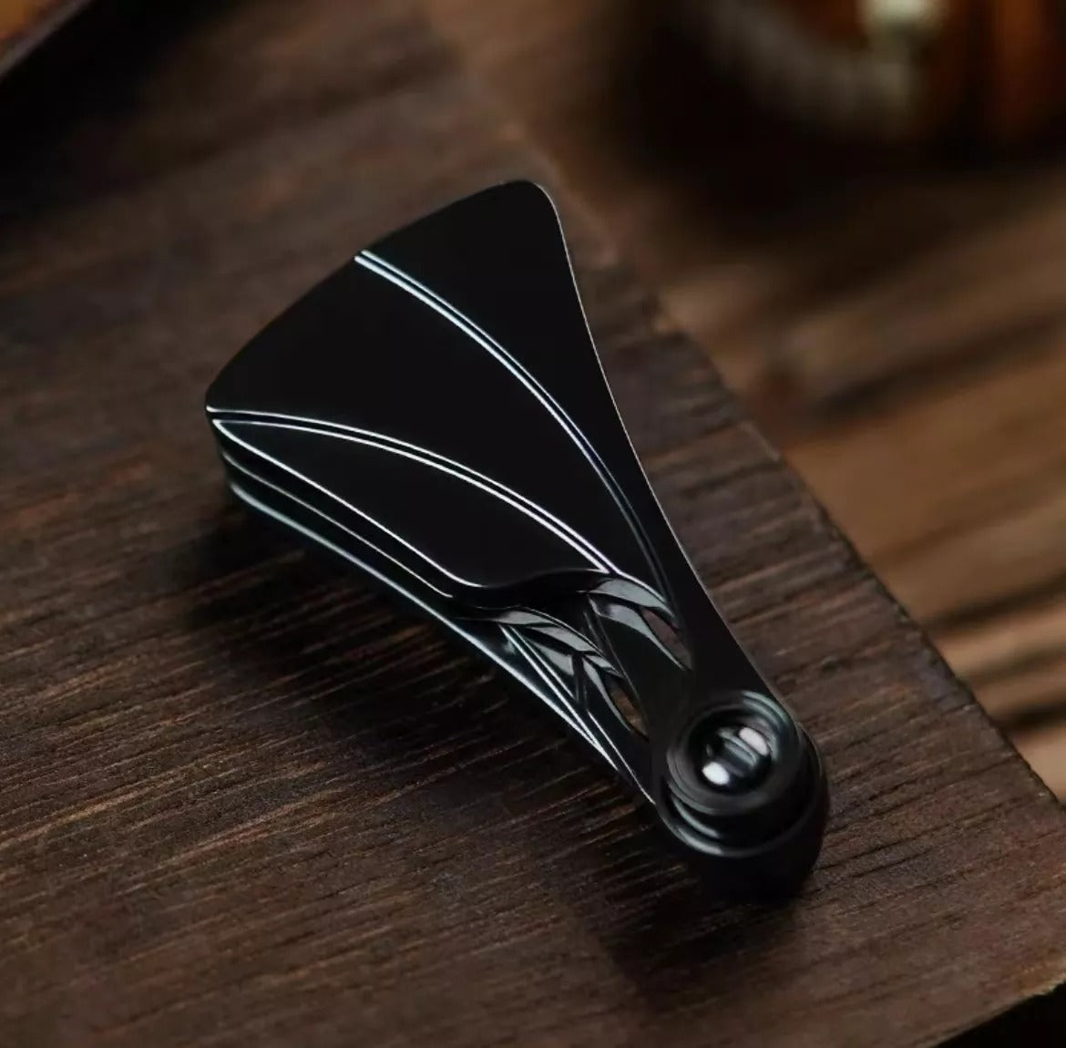 MUYI Mini Stainless Steel Four Layer Folding Hand Push Haptic Slider | Mini EDC Four Stages Fold Hand Push Slider | Metal Hand Push Slider for Gift & Collection