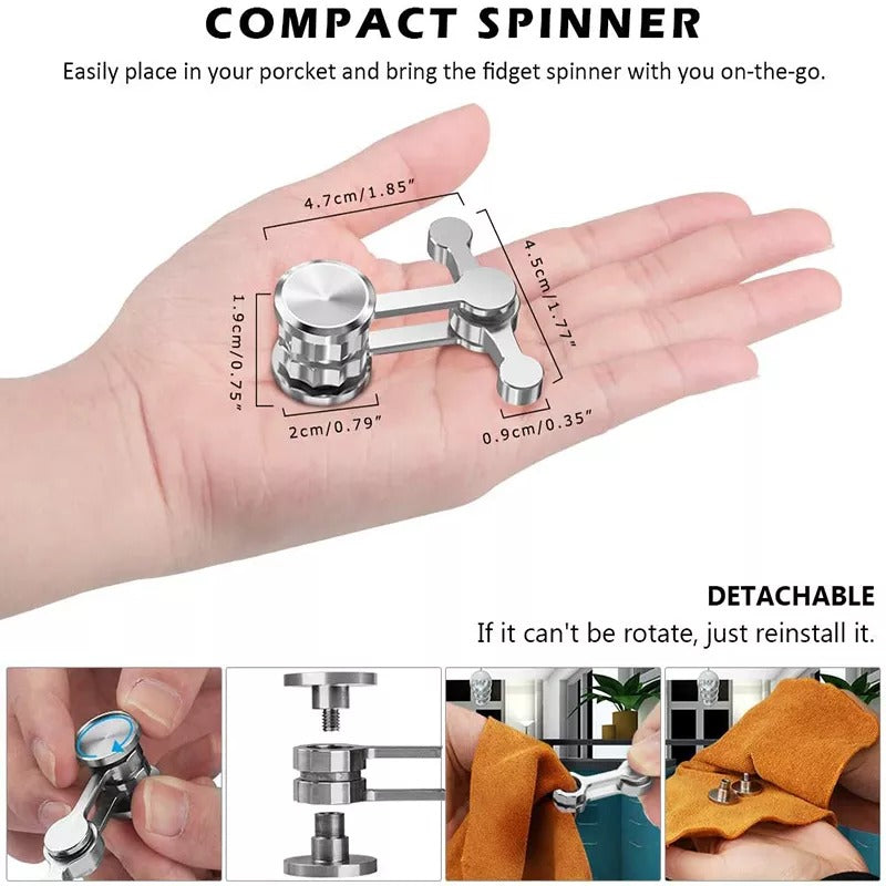 Stainless Steel Chaotic Pendulum Fingertip Gyro Rotator Fidget | Anti-Anxiety Fidget Spinner | Fidget Hand Toys