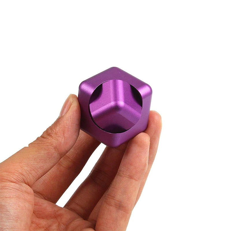 Colorful Hand Metal Cube Gyro Spinner | Aluminum Alloy Hand Cube Fidget Toys Spinner for Gift and Collection