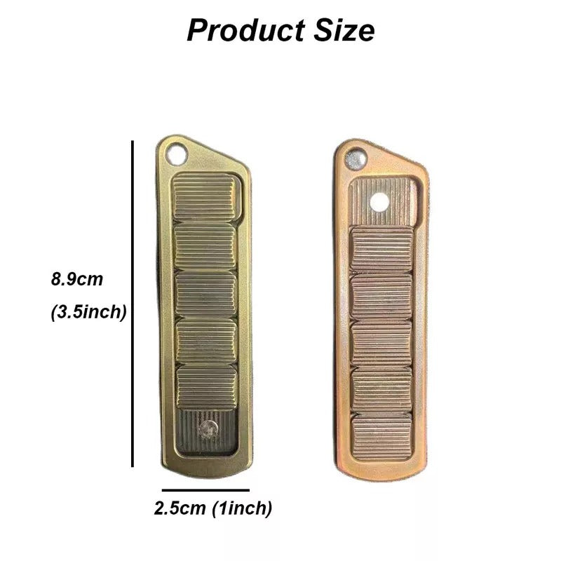 Portable Metal Push Haptic Sound Slider | Mini Hand Metal Push Slider | Portable Metal Hand Haptic Feel Push Slider for Gift and Collection