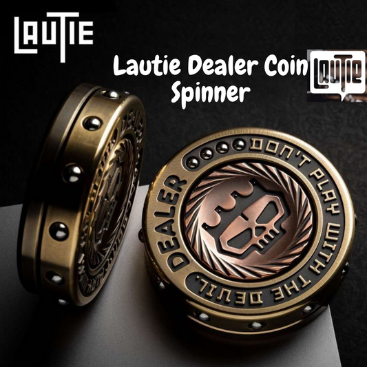 Lautie 2099 Poker Dealer Coin Hand Spinner | Lautie 2099 Poker Coin Dealer Hand Gyro Spinner | Lautie 2099 Series Hand Spinner for Gift