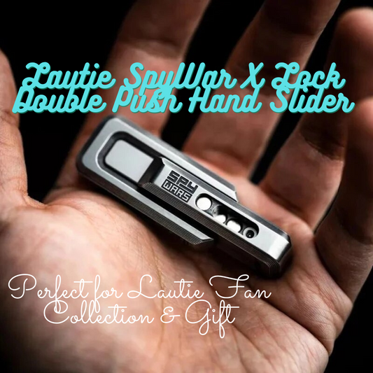 New Lautie Spywar X-Lock Magnetic Stainless Steel Double Push Slider | Lautie X-Lock EDC ADHD Hand Push Slider | Lautie Metal Spywar Double Push Slider for Collection and Gift