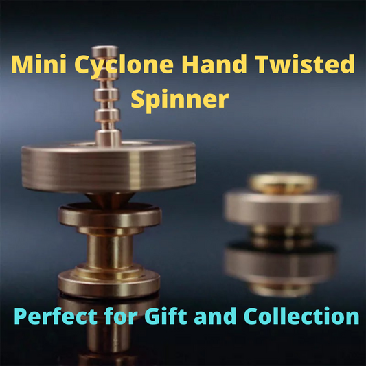 Mini Cyclone Hand Twisted Spinner | Mini Brass Hand Fidget Spinner | EDC Hand Spinner for Gift & Collection