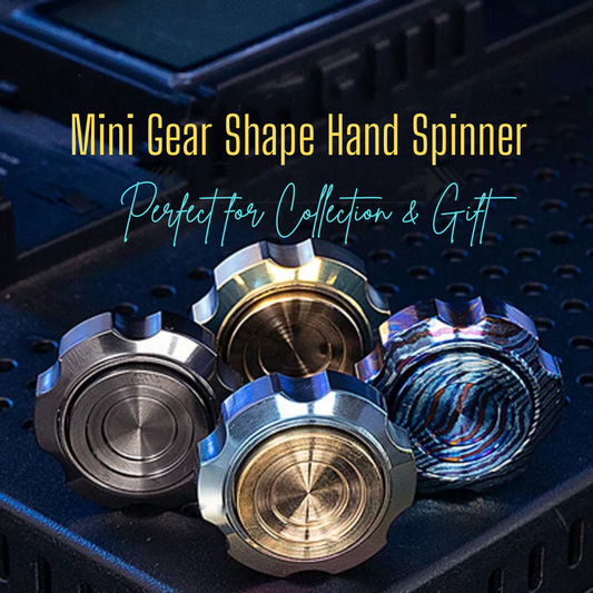 Mini Titanium Alloy Gear Shape Hand Spinner | Mini EDC Gear Shape Fidget Spinner | Mini Metal Hand Spinner for Gift and Collection