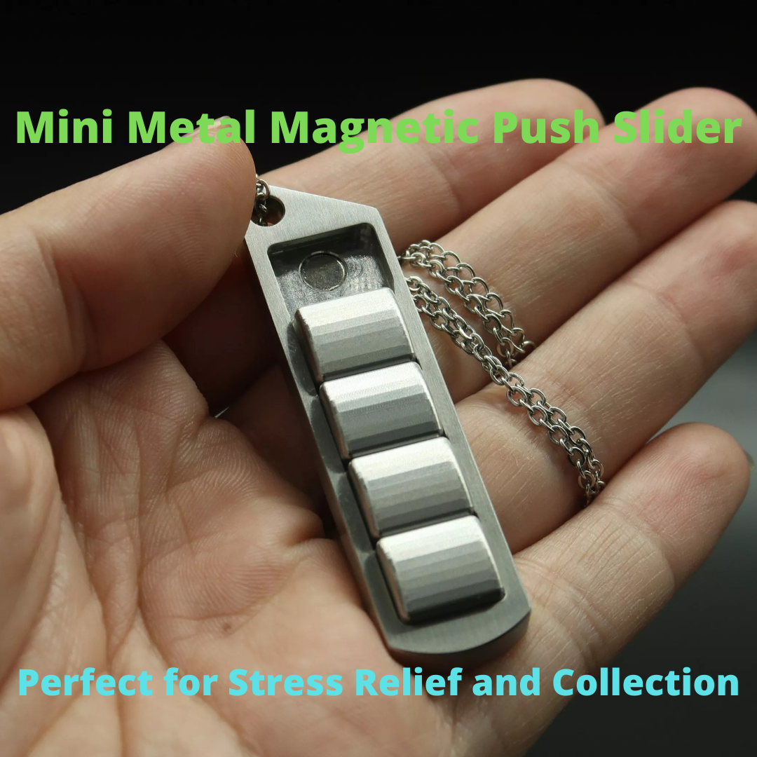 Mini Stainless Steel Pea Pod Push Haptic Slider | Mini EDC Push Pull H ...