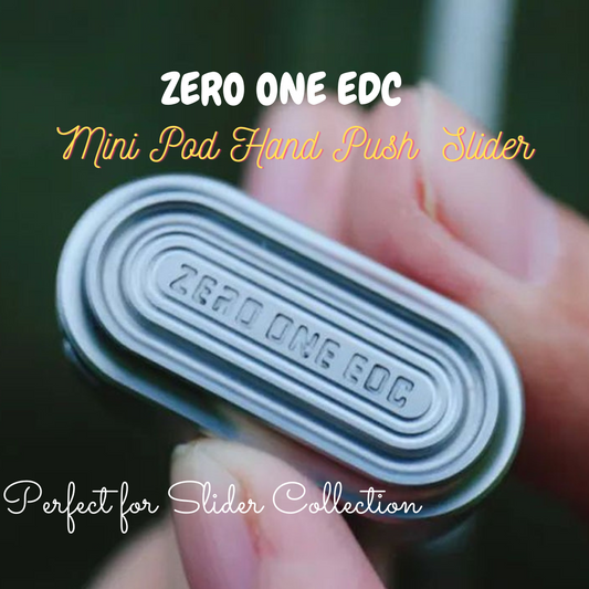 Zero One Mini Pod Stainless Steel Hand Slider | 01 Mini Pod PEI Hand Haptic Slider | Zero One EDC Hand Slider for Collection and Gift