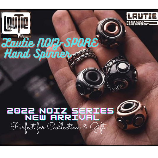 New Lautie Mini NOIZ SPORE Necklace Wearing Hand Spinner | Lautie Noiz EDC Hand Fidget | Lautie Noiz Metal Hand Spinner for Collection