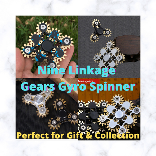 Four_Nine Gears Linkage fingertip | Metal Gyro Gear Chain Spinner | EDC Hand Gear Spinner Fidget for Gift, Fun, Stress Relief & Collection