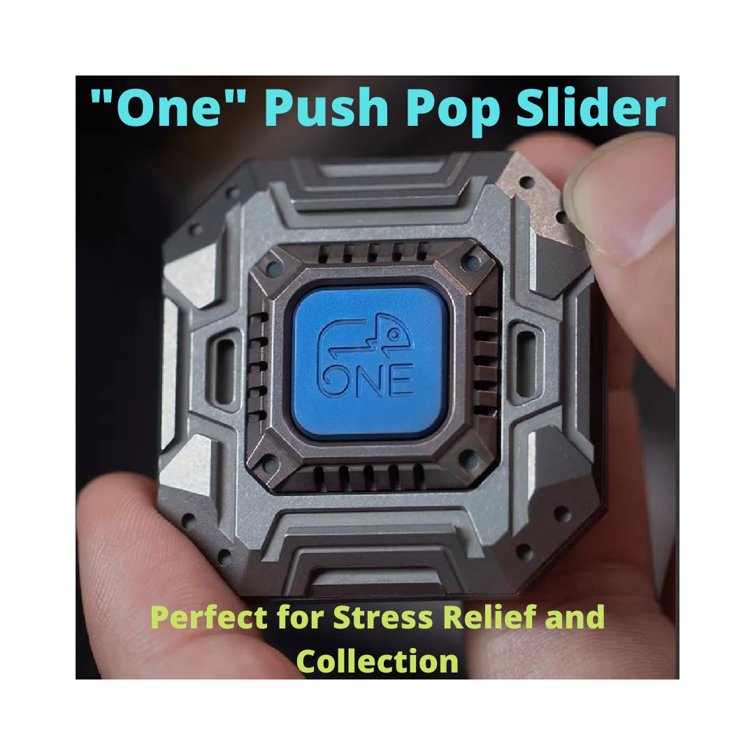 Oneβ Titanium Push Box Haptic Feel Slider | Titanium Slider Box Fidget ...