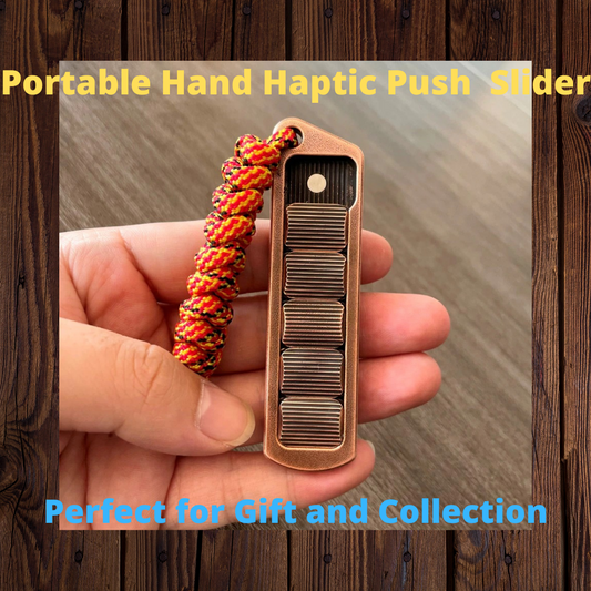 Portable Metal Push Haptic Sound Slider | Mini Hand Metal Push Slider | Portable Metal Hand Haptic Feel Push Slider for Gift and Collection