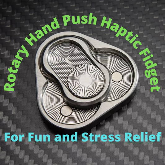 Stainless Steel Rotary Hand Push Slider | Metal Rotary Hand Haptic Slider | EDC Rotary Hand Push Slider for Fun Collection and Gift