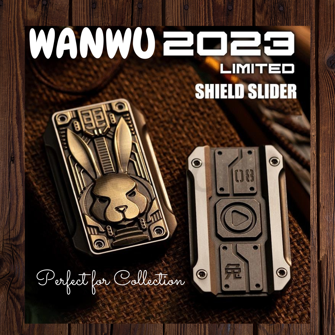 2023 WANWU LIMIT Edition Year of Rabbit Hand Push Slider | WANWU Special Limit Edition Metal Hand Push Fidget | New Limit Edition Wanwu Edc Hand Push Slider for Collection