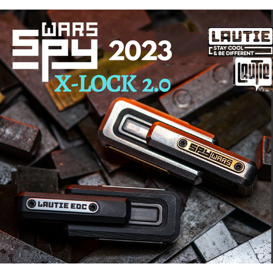 New Lautie Spywar X-Lock 2.0 Stainless Steel Double Push Slider | Lautie X-Lock 2.0 EDC ADHD Hand Push Slider | Lautie Metal Spywar Double Push Slider for Collection and Gift