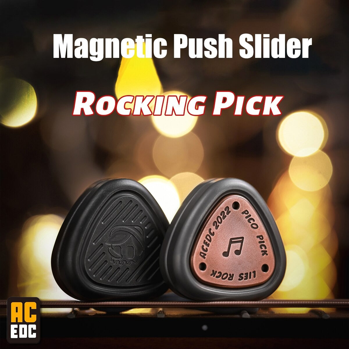 New ACEdc Rocking Pick Hand Haptic Push Slider | ACEDC Pico Pick Hand Push Slider | Metal EDC Hand Haptic Push Slider