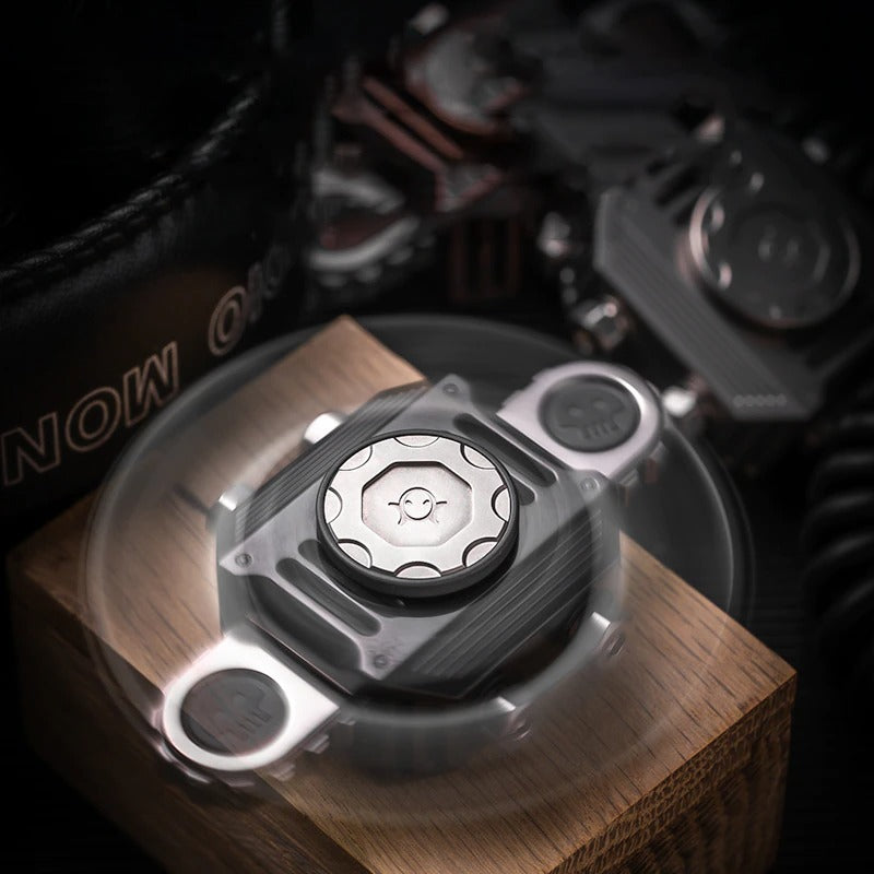 Black Mirror Chariot Tank Titanium Hand Gyro Fidget Spinner | BM Chariot Metal Gyroscope Hand Spinner | BM EDC Chariot Gyro Fidget for Gift