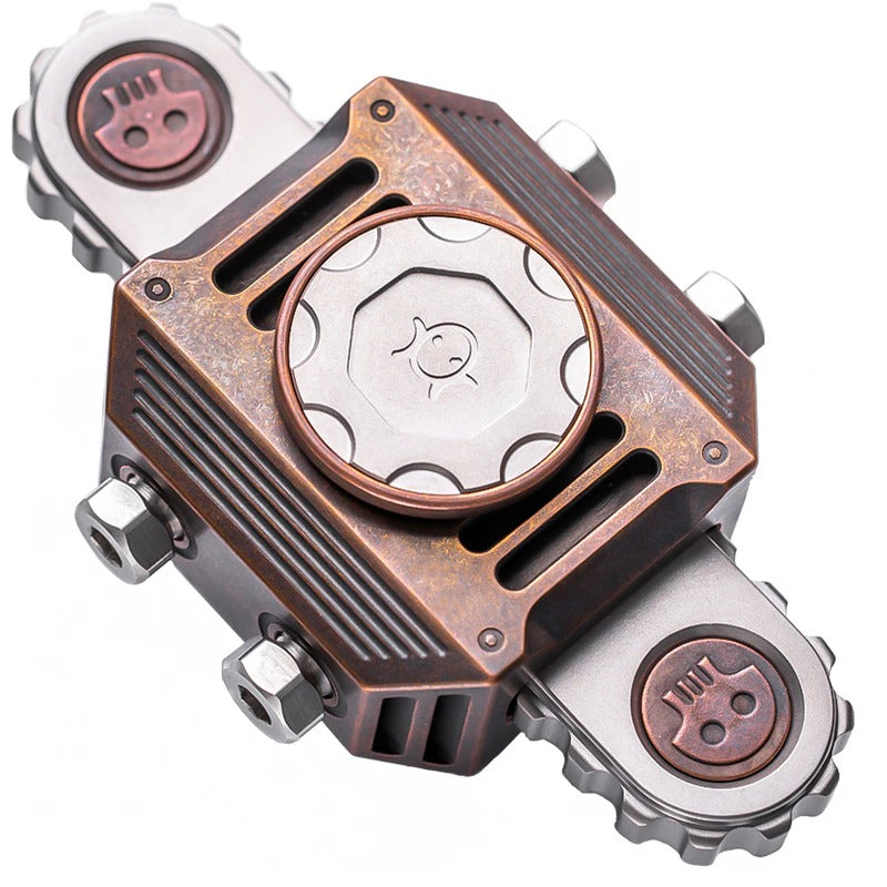 Black Mirror Chariot Tank Titanium Hand Gyro Fidget Spinner | BM Chariot Metal Gyroscope Hand Spinner | BM EDC Chariot Gyro Fidget for Gift