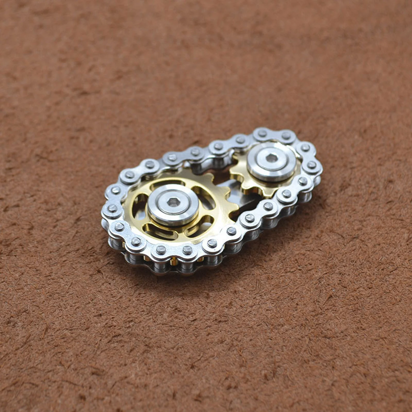 Stainless Steel Gyro Sprockets Flywheel Toy Gear Chain Spinner