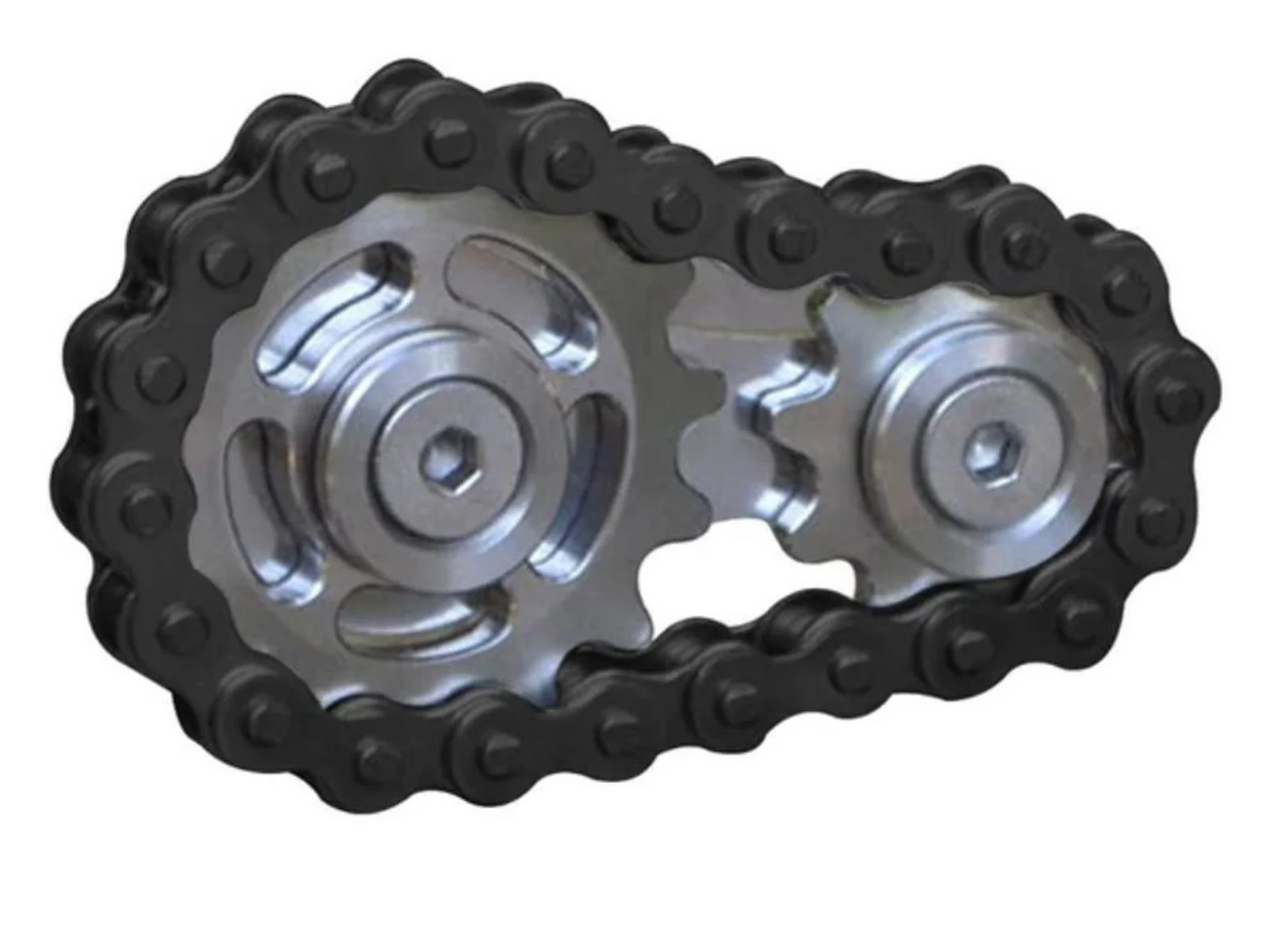 Stainless Steel Gyro Sprockets Flywheel Toy Gear Chain Spinner