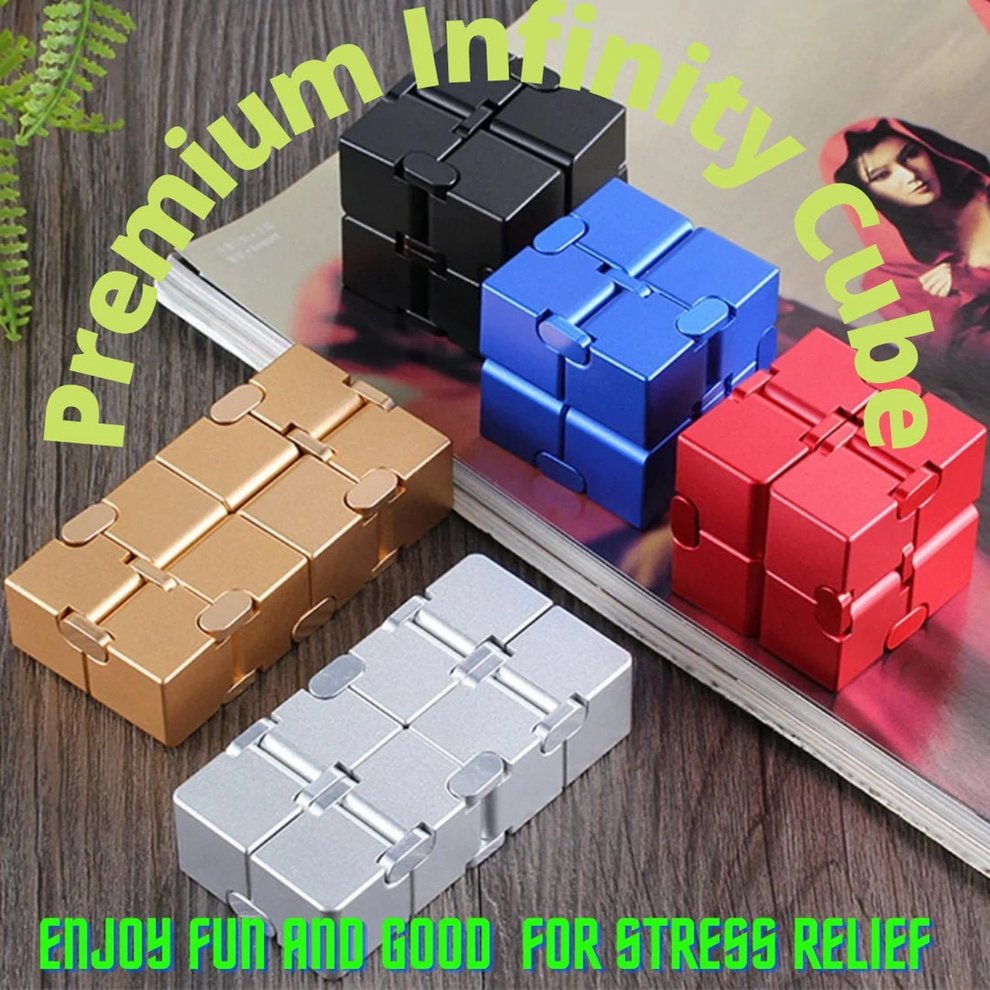Weighted Infinity Cube Premium Metal Infinity Cube Fidget Spinner /Aluminum Infinity Cube Spi ...