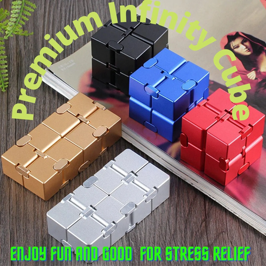 Premium Metal Infinity Cube Fidget Spinner /Aluminum Infinity Cube Spinner for Gift and Collection