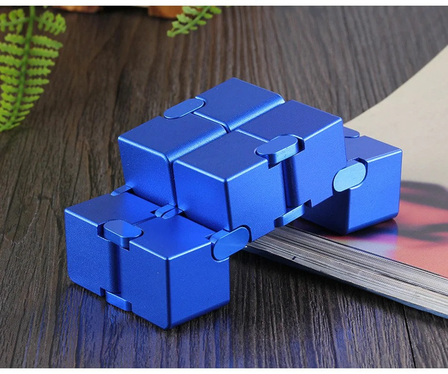 Premium Metal Infinity Cube Fidget Spinner /Aluminum Infinity Cube Spinner for Gift and Collection