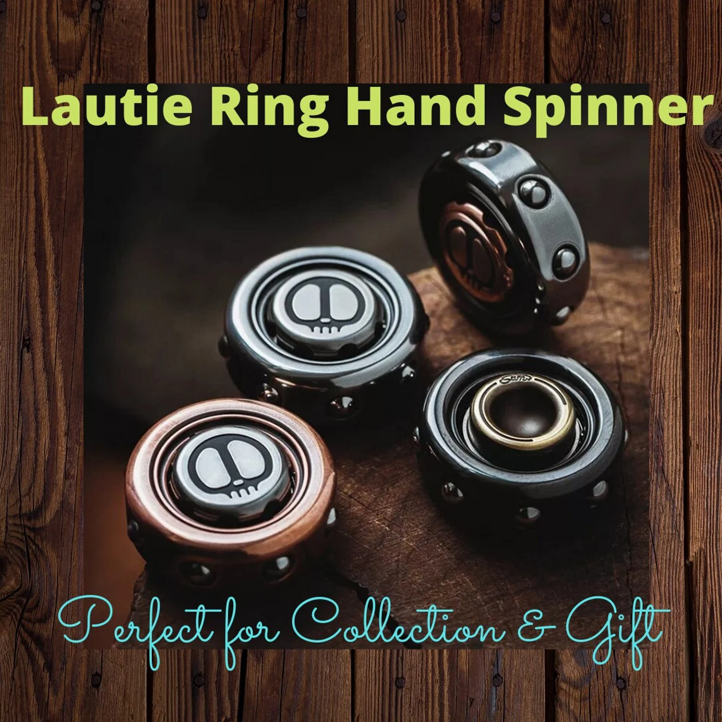 Lautie SAM Ring Metal Hand Spinner | Lautie SAM Ring Metal Gyro Spinner | Lautie EDC Hand Fidget Spinner for Collection and Gift