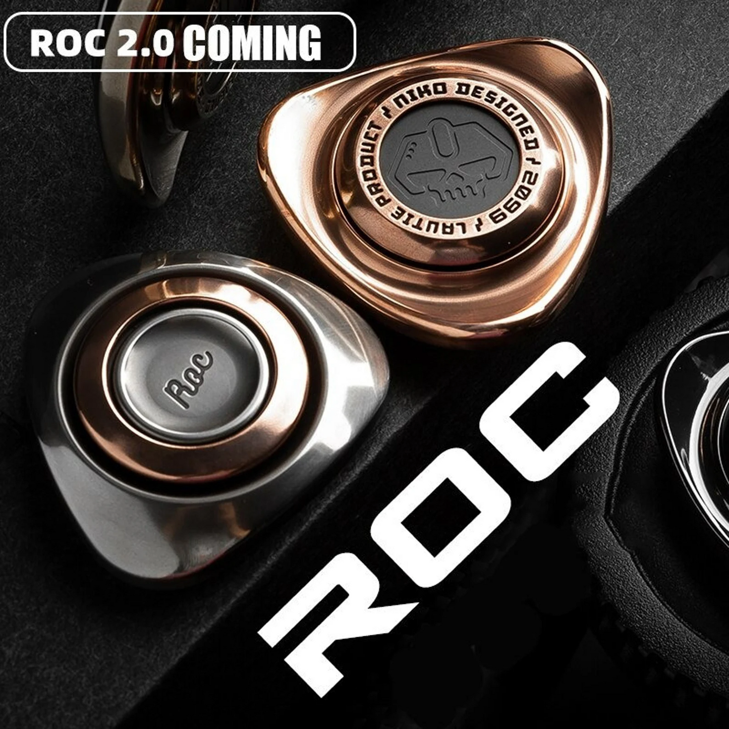 Lautie ROC2.0 Brass Copper Hand Spinner | Lautie Metal Large Curve Hand Fidget Spinner | Lautie EDC Hand Spinner for Gift and Collection