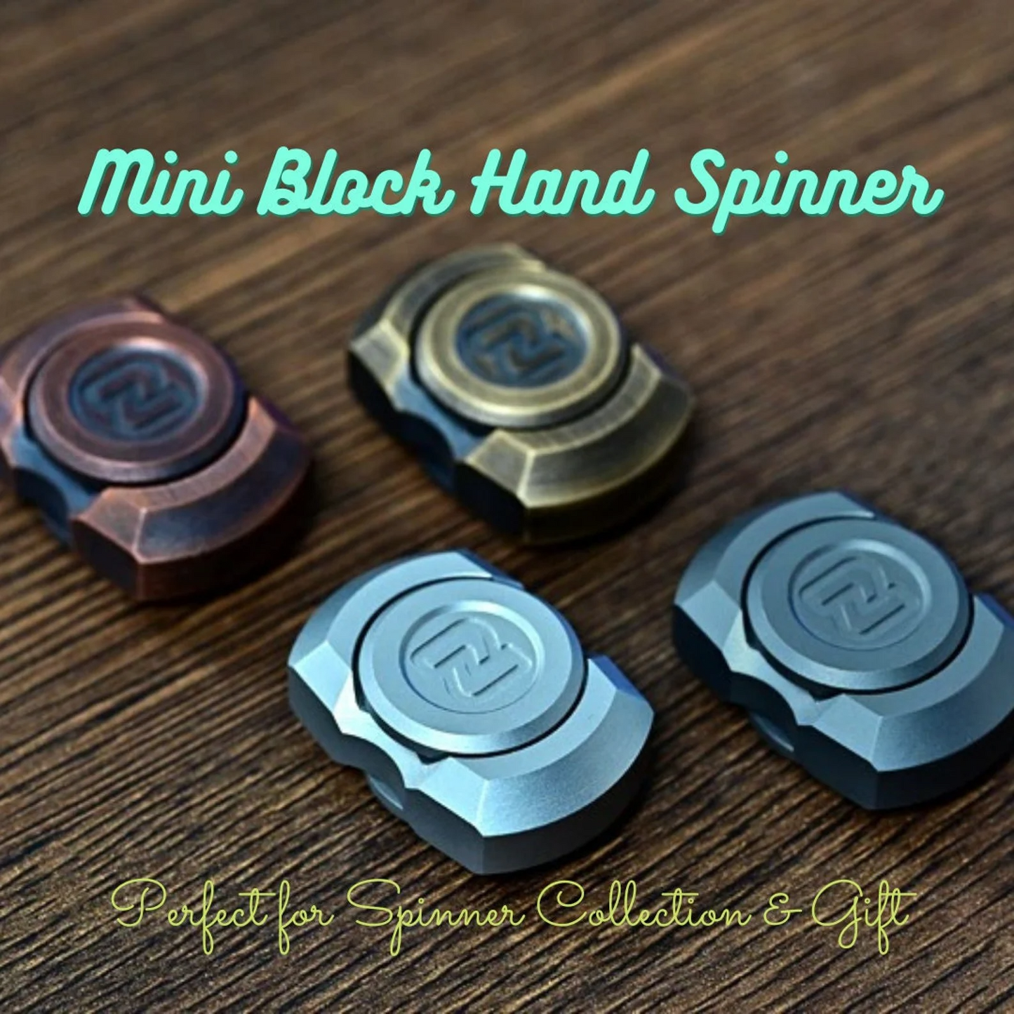 Mini Stainless Steel Block Hand Fidget Spinner | Mini EDC Block Hand Gyro Spinner | Mini Metal Gyro Fidget Spinner for Gift and Collection