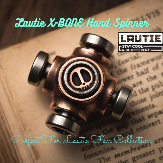 Lautie 2099 Series X-BONE Copper Mini Hand Spinner | Lautie 2099 Series Metal Mini Hand Gyro Spinner | Lautie Mini EDC Hand Spinner for Gift