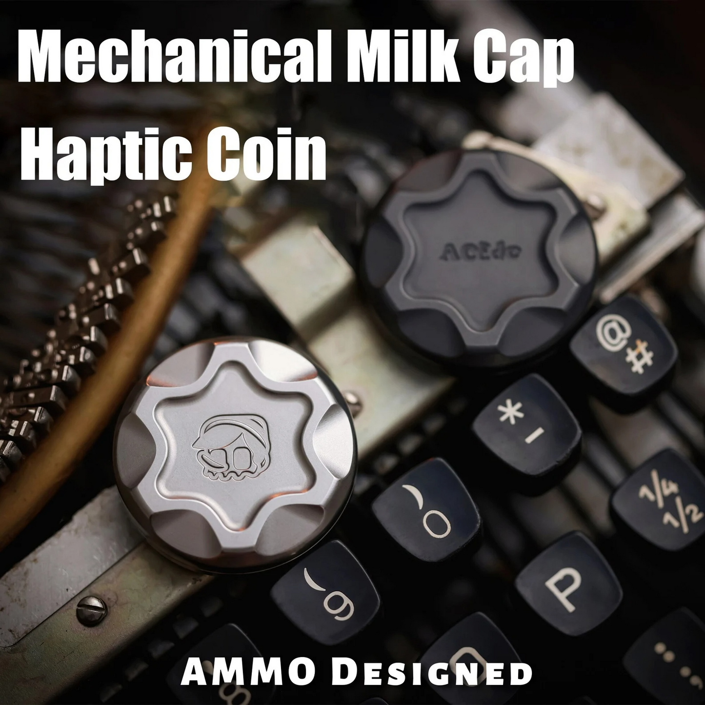 New Launching ACEDC Mechanical Milky Cap Hand Haptic Coin Slider|ACEDC Metal Coin Hand Slider |ACEDC Milk Coin Fidget Slider for Collection