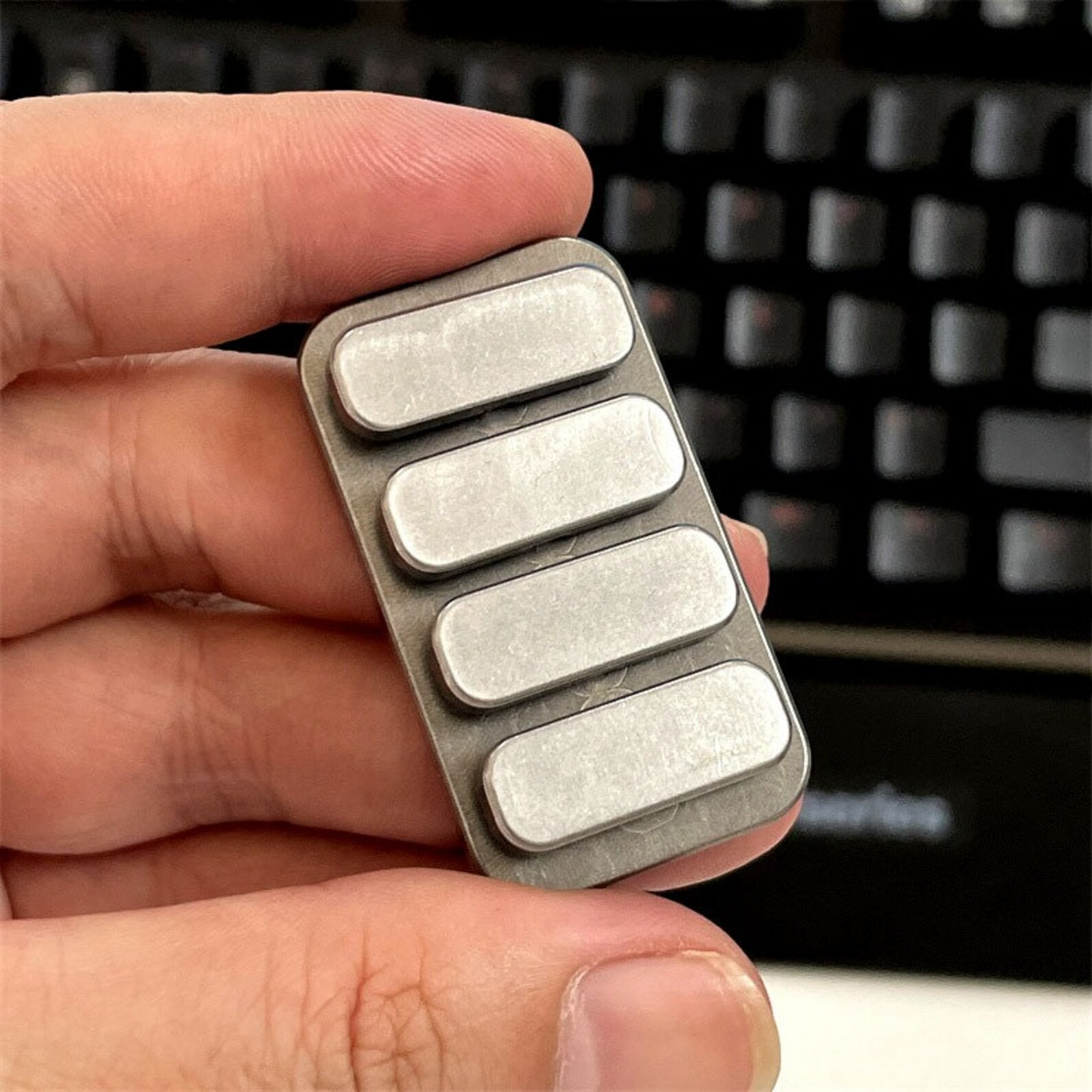 Mini Stainless Steel Keypad Piano Hand Haptic Push Haptic Clicker Slider | Mini Metal Piano Keypad Haptic Clicker for Gift and Collection