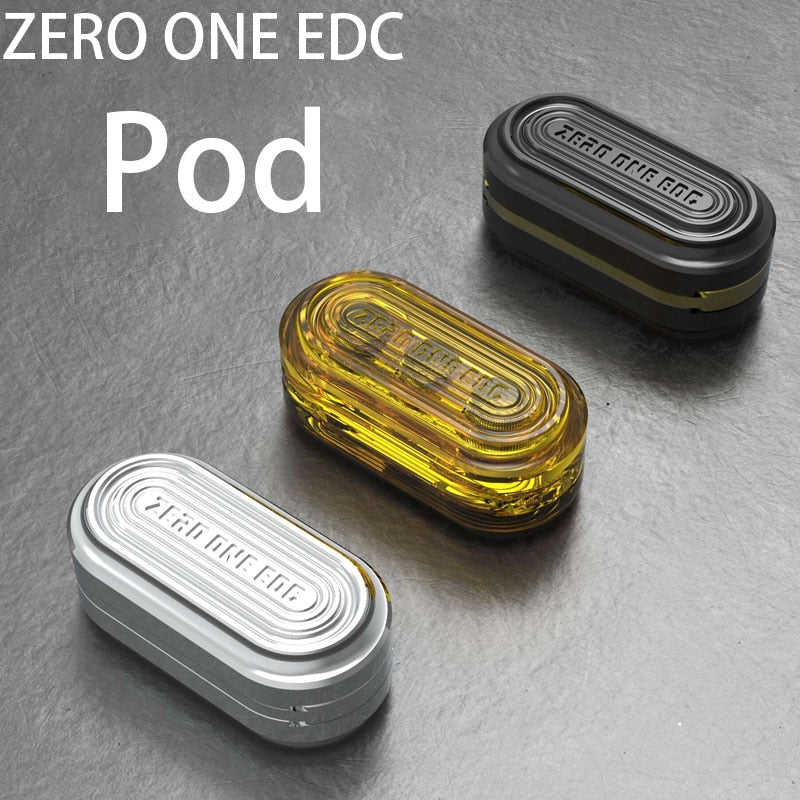 Zero One Mini Pod Stainless Steel Hand Slider | 01 Mini Pod PEI Hand Haptic Slider | Zero One EDC Hand Slider for Collection and Gift