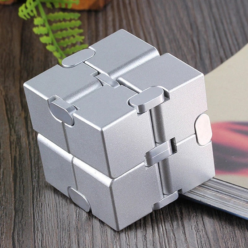 Premium Metal Infinity Cube Fidget Spinner /Aluminum Infinity Cube Spinner for Gift and Collection