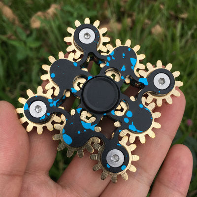 Four_Nine Gears Linkage fingertip | Metal Gyro Gear Chain Spinner | EDC Hand Gear Spinner Fidget for Gift, Fun, Stress Relief & Collection