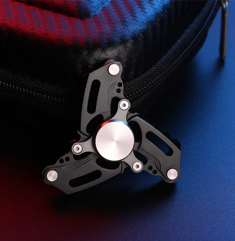 Stylist Three Leaf Hollow Hand Spinner Stainless | Three Leaf Metal Fidget Spinner | Mini Alloy Dynamics Gyro EDC for Collection and Gift