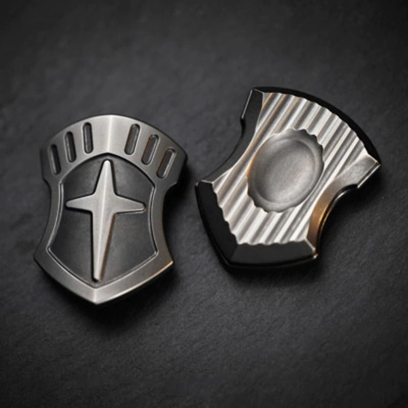 Mini "+" War Shield Shape Haptic Push Slider | Mini War Shield Push Slider PPB | Mini Stainless Steel Push Slider for Gift and Collection