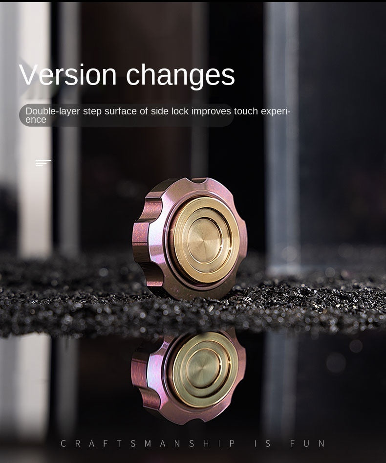 Mini Titanium Alloy Gear Shape Hand Spinner | Mini EDC Gear Shape Fidget Spinner | Mini Metal Hand Spinner for Gift and Collection