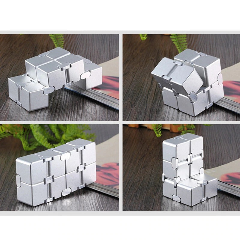Premium Metal Infinity Cube Fidget Spinner /Aluminum Infinity Cube Spinner for Gift and Collection