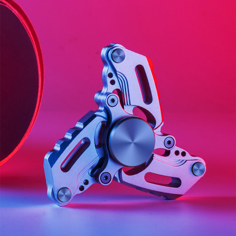 Stylist Three Leaf Hollow Hand Spinner Stainless | Three Leaf Metal Fidget Spinner | Mini Alloy Dynamics Gyro EDC for Collection and Gift