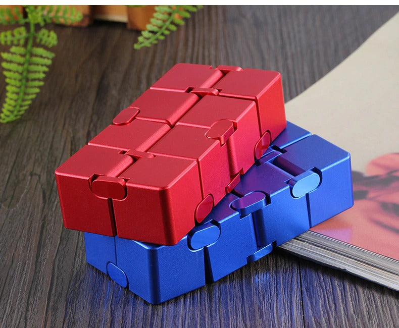 Premium Metal Infinity Cube Fidget Spinner /Aluminum Infinity Cube Spinner for Gift and Collection