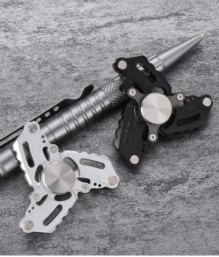 Stylist Three Leaf Hollow Hand Spinner Stainless | Three Leaf Metal Fidget Spinner | Mini Alloy Dynamics Gyro EDC for Collection and Gift