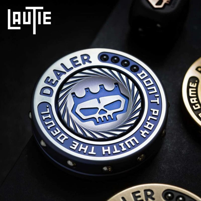 Lautie 2099 Poker Dealer Coin Hand Spinner | Lautie 2099 Poker Coin Dealer Hand Gyro Spinner | Lautie 2099 Series Hand Spinner for Gift