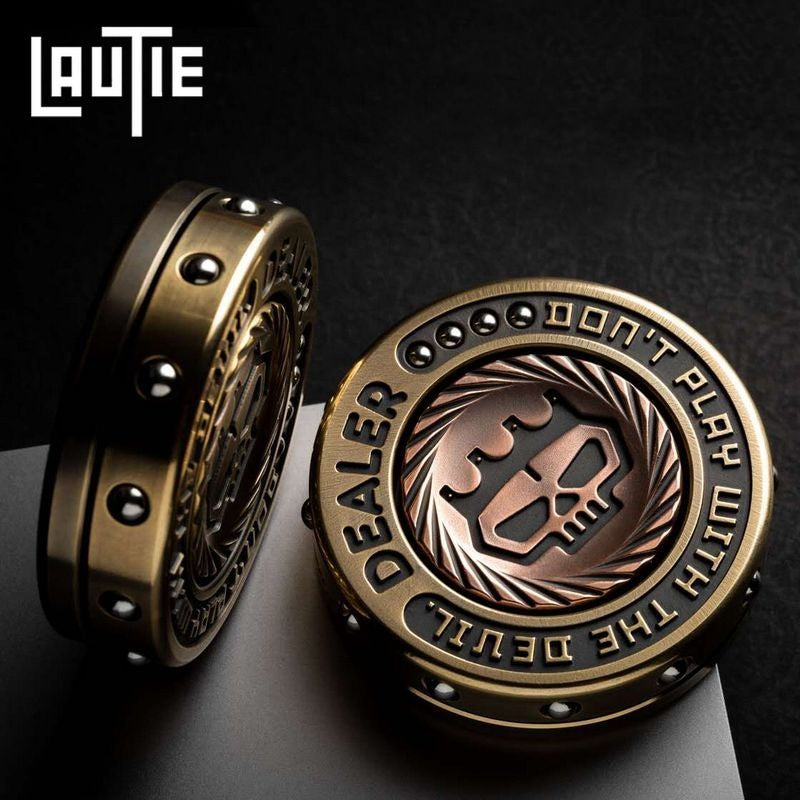 Lautie 2099 Poker Dealer Coin Hand Spinner | Lautie 2099 Poker Coin Dealer Hand Gyro Spinner | Lautie 2099 Series Hand Spinner for Gift