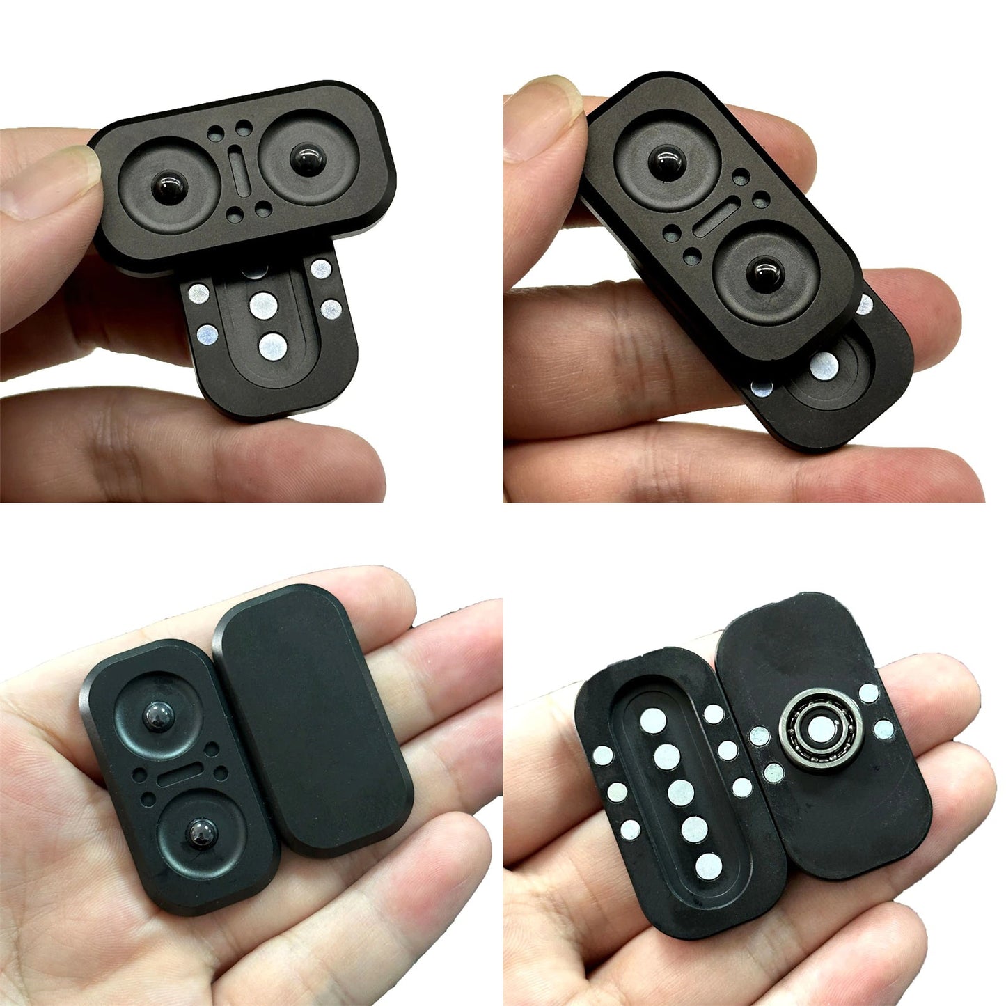 Owl Hand Push Haptic Spin Slider | Stainless Steel Owl Hand Push Slider | Owl EDC Hand Push Spin Haptic Slider for Gift & Collection