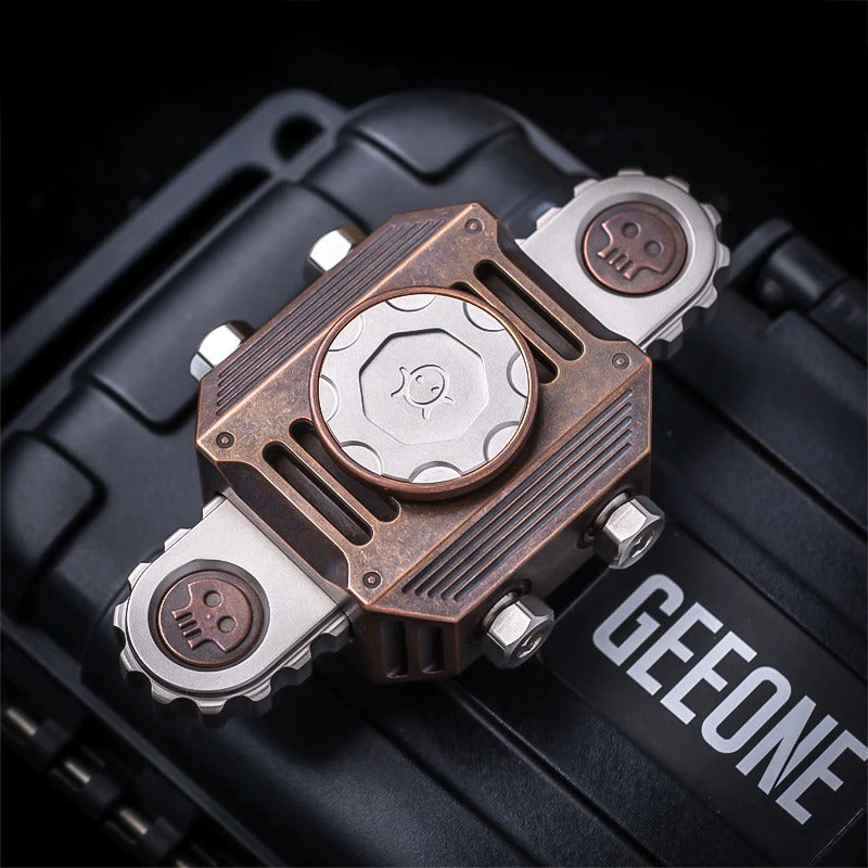 Black Mirror Chariot Tank Titanium Hand Gyro Fidget Spinner | BM Chariot Metal Gyroscope Hand Spinner | BM EDC Chariot Gyro Fidget for Gift