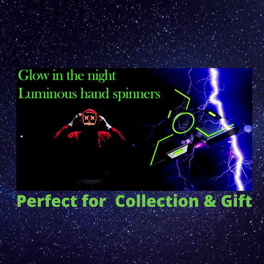 Luminous Hand Fidget Gyro Spinner | Metal Hand Gyro Spinner with Luminous Perfect for Gift & Collection