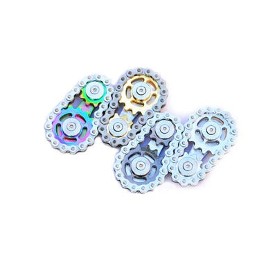 Stainless Steel Gyro Sprockets Flywheel Toy Gear Chain Spinner